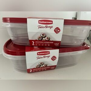NWT: Rubbermaid TakeAlongs Large Rectangular Food Storage Container (4)